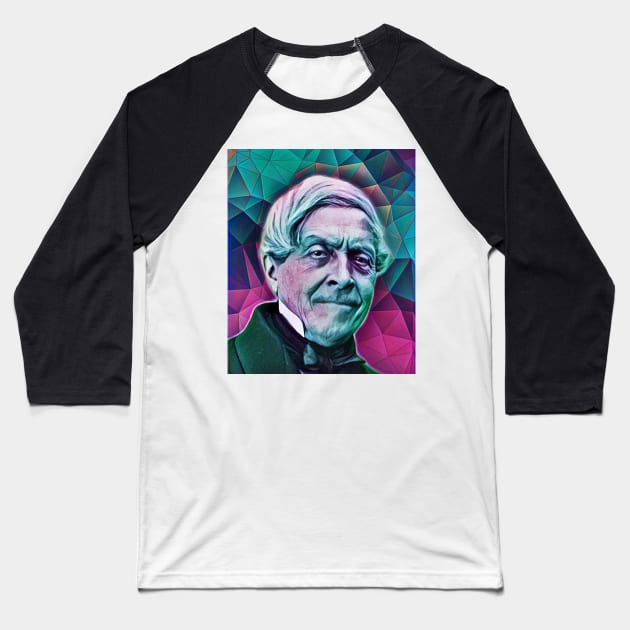 Jules Michelet Abstract Portrait | Jules Michelet Artwork 4 Baseball T-Shirt by JustLit